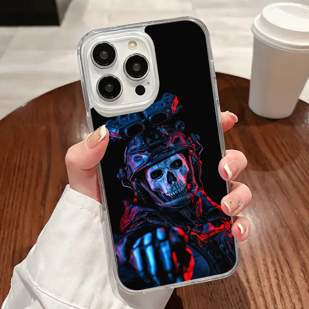 Coque iPhone 13 Pro Motif Tête de Mort Militaire