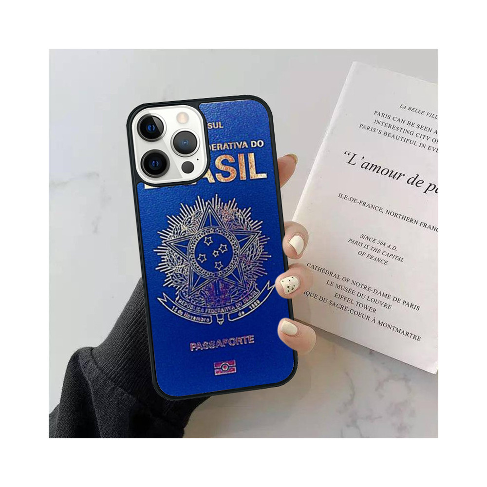 Coque iPhone 16 Pro Max Design Passeport Brésilien