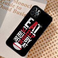 Coque iPhone Rugby : Eat Sleep Rugby Repeat