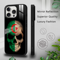 Coque iPhone 13 Pro Tête de Mort Drapeau Algérie - Protection Design