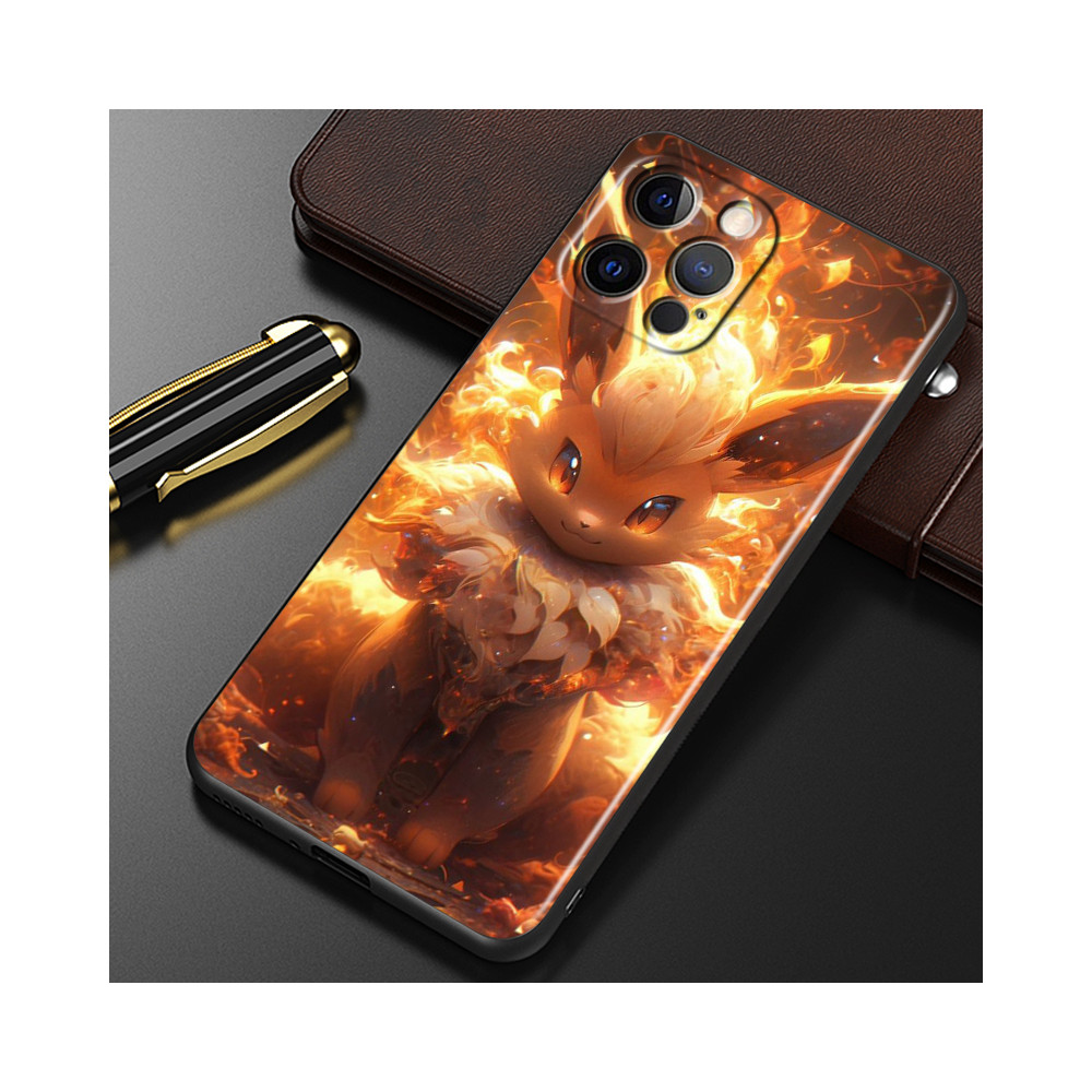 Coque iPhone 15 Pro Pokemon Pyroli en Flammes