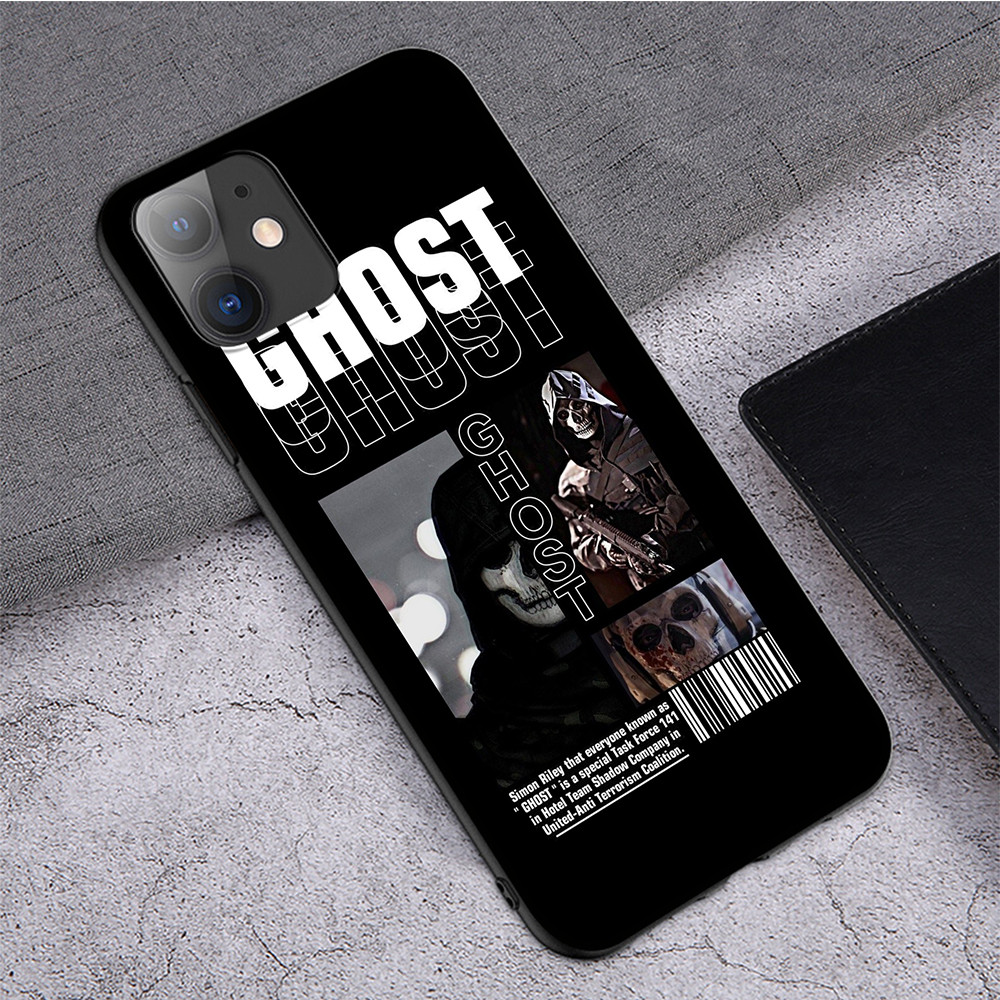 Coque iPhone 12 Pro Ghost Call of Duty - Design Sombre et Imposant