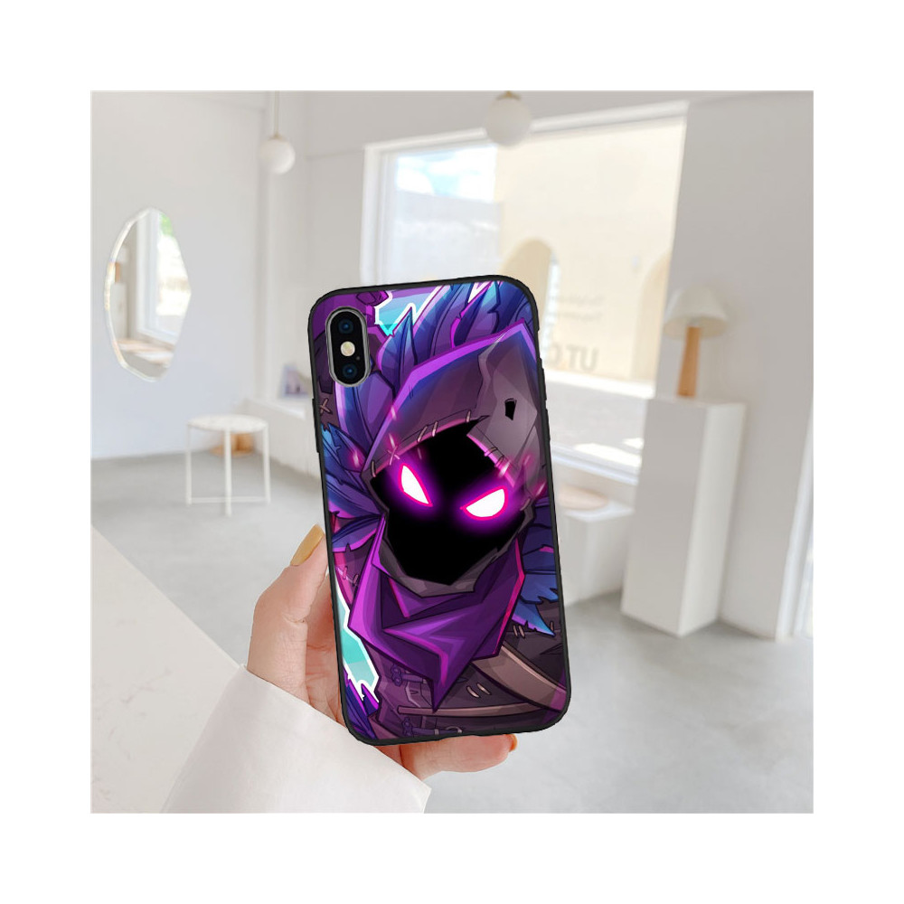 Coque iPhone 12 Fortnite Personnage Corbeau Violet - Design Unique