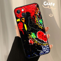 Coque iPhone 14 Pro Design Abstrait Peinture Éclatante