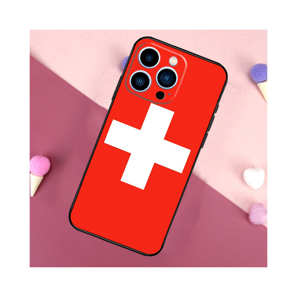 Coque iPhone 14 Pro Max Drapeau Suisse - Protection Élégante