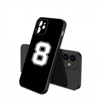 Coque iPhone 12 Pro Noire Numéro 8 Personnalisable