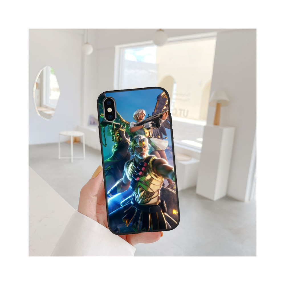 Coque iPhone 15 Fortnite : Midas, Oméga et Lynx