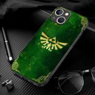 Coque iPhone 13 Zelda : Emblème Triforce Vert et Or