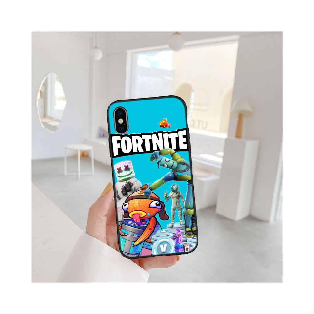 Coque iPhone 16 Plus Fortnite : Personnages Iconiques & Design Coloré