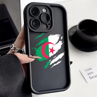 Coque iPhone Drapeau Algérie Effet Déchiré