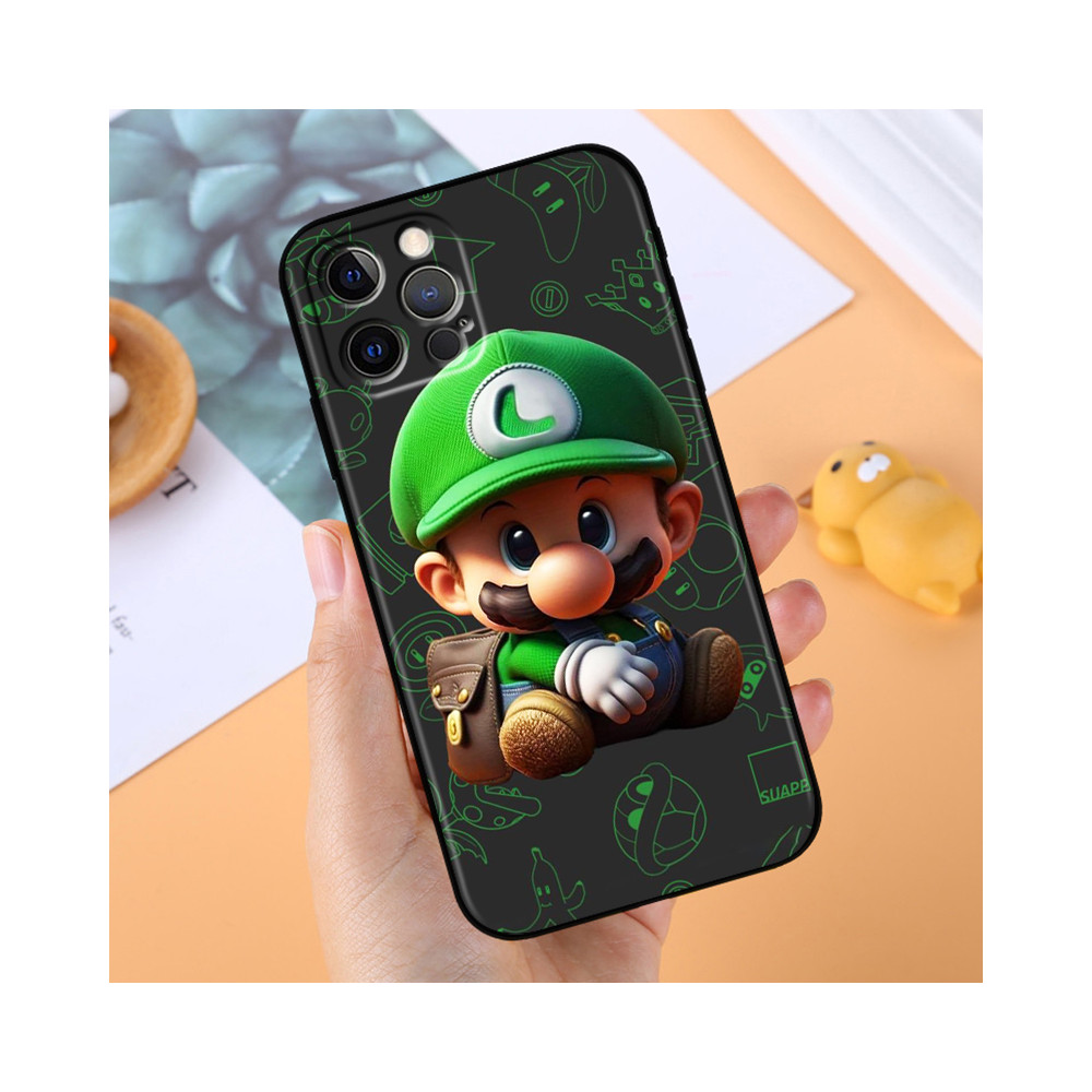 Coque iPhone 14 Pro Max Luigi : Design Mario Bros unique et protection optimale