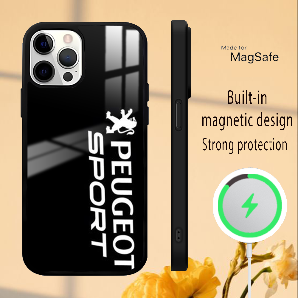 Coque iPhone 15 Pro MagSafe Peugeot Sport - Protection et Style