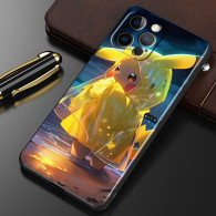 Coque iPhone Pikachu Pluie - Protection Élégante Pokémon