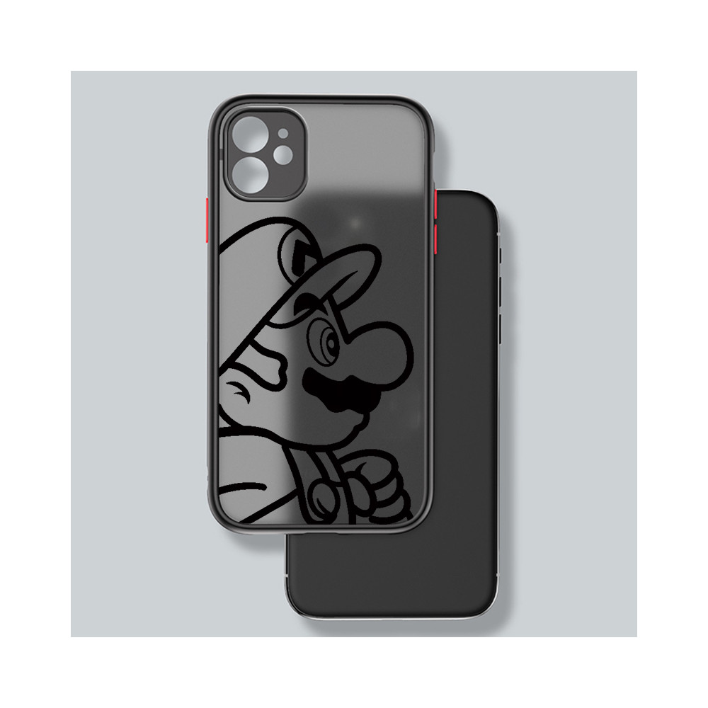 Coque iPhone 12 mini Mario - Protection Design Noir Mat