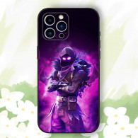 Coque iPhone 16 Pro Max Fortnite Personnage Corbeau Violet - Protection Optimale