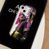 Coque iPhone 15 Pro Fortnite Personnage Renard Rose et Noir