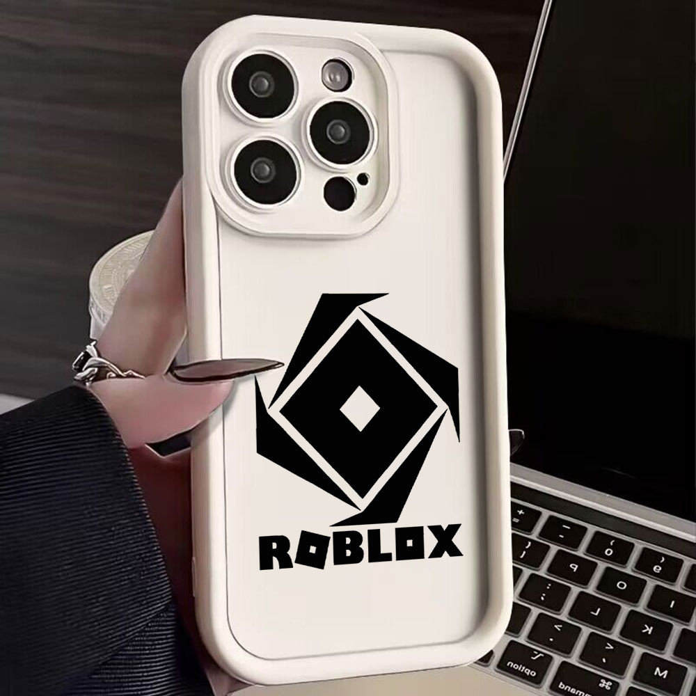 Coque iPhone XR Blanche Logo Roblox - Protection Optimale & Design Unique