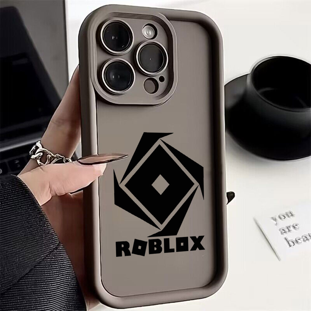 Coque iPhone Grise Logo Roblox - Protection Optimale & Design Unique