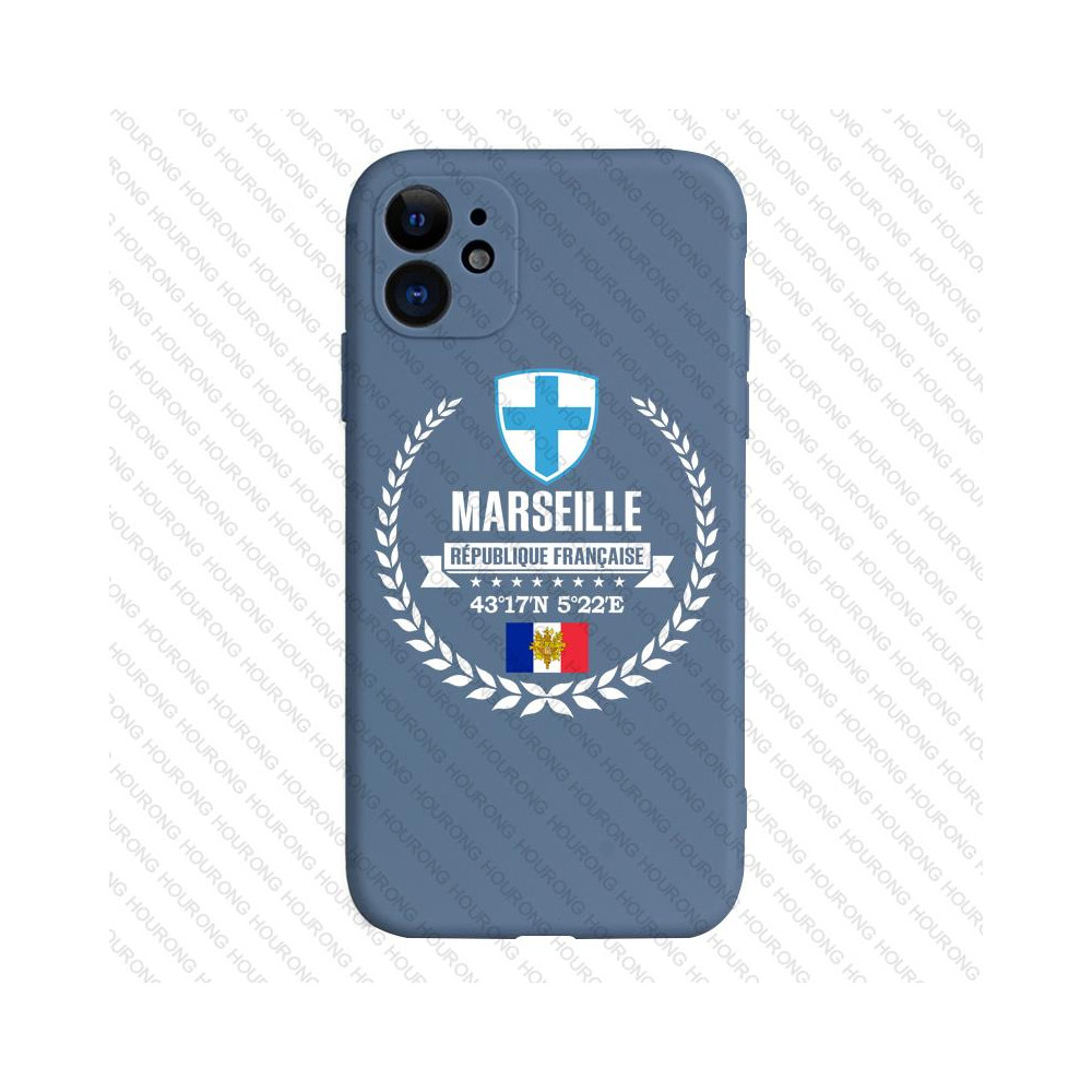 Coque iPhone XR Marseille Bleu - Design Unique et Élégant