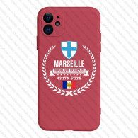 Coque iPhone 13 mini Marseille Blason - Rouge | Coque Unique et Originale