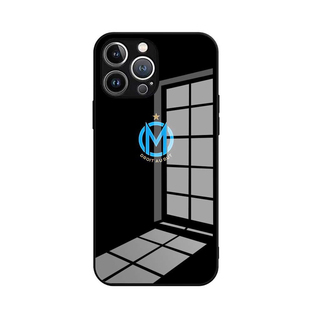 Coque iPhone XS Max Olympique de Marseille Logo et Fenêtre Design - Collection Supporter