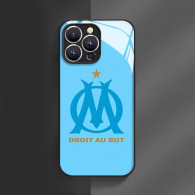 Coque iPhone 12 Olympique de Marseille - Logo et Devise  poucesDroit au But pouces