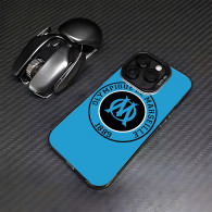 Coque iPhone Olympique de Marseille - Logo Bleu et Noir