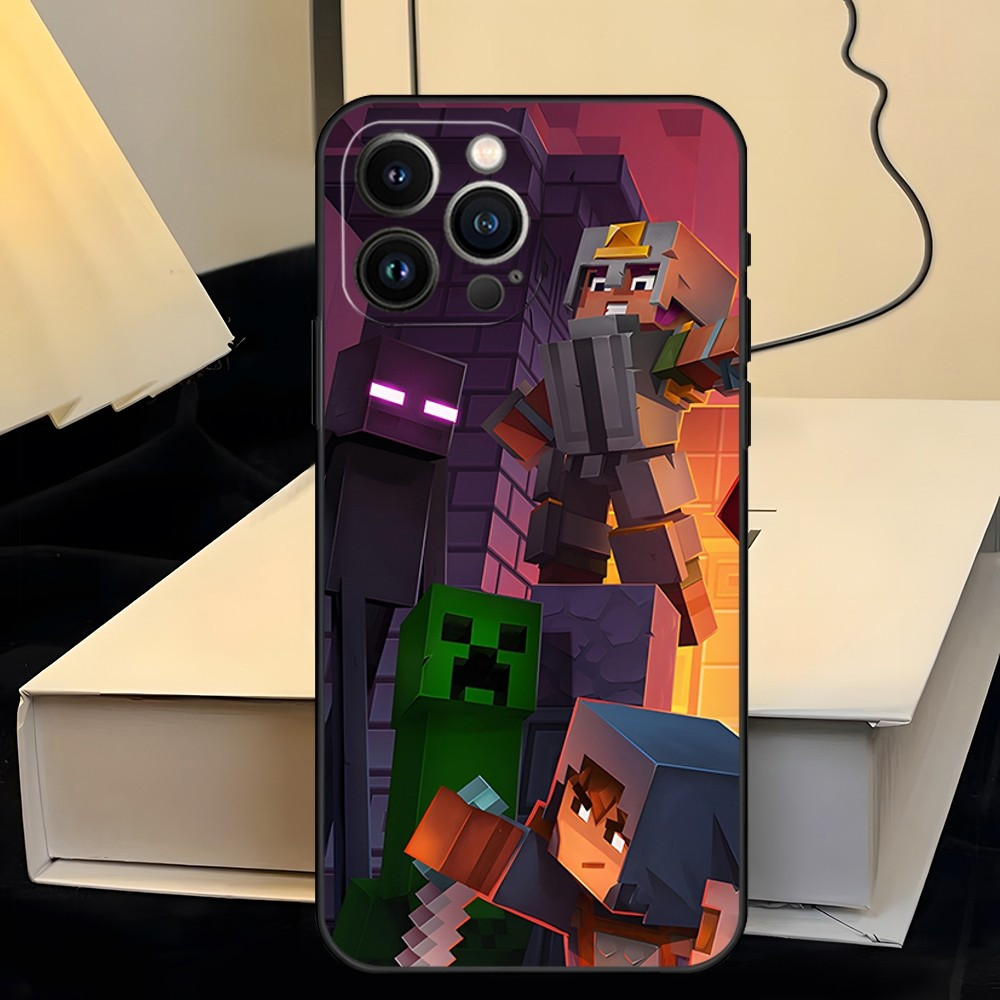 Coque iPhone Motif Minecraft - Personnages et Aventure