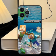 Coque iPhone XR Thème Minecraft - Aventure Aquatique