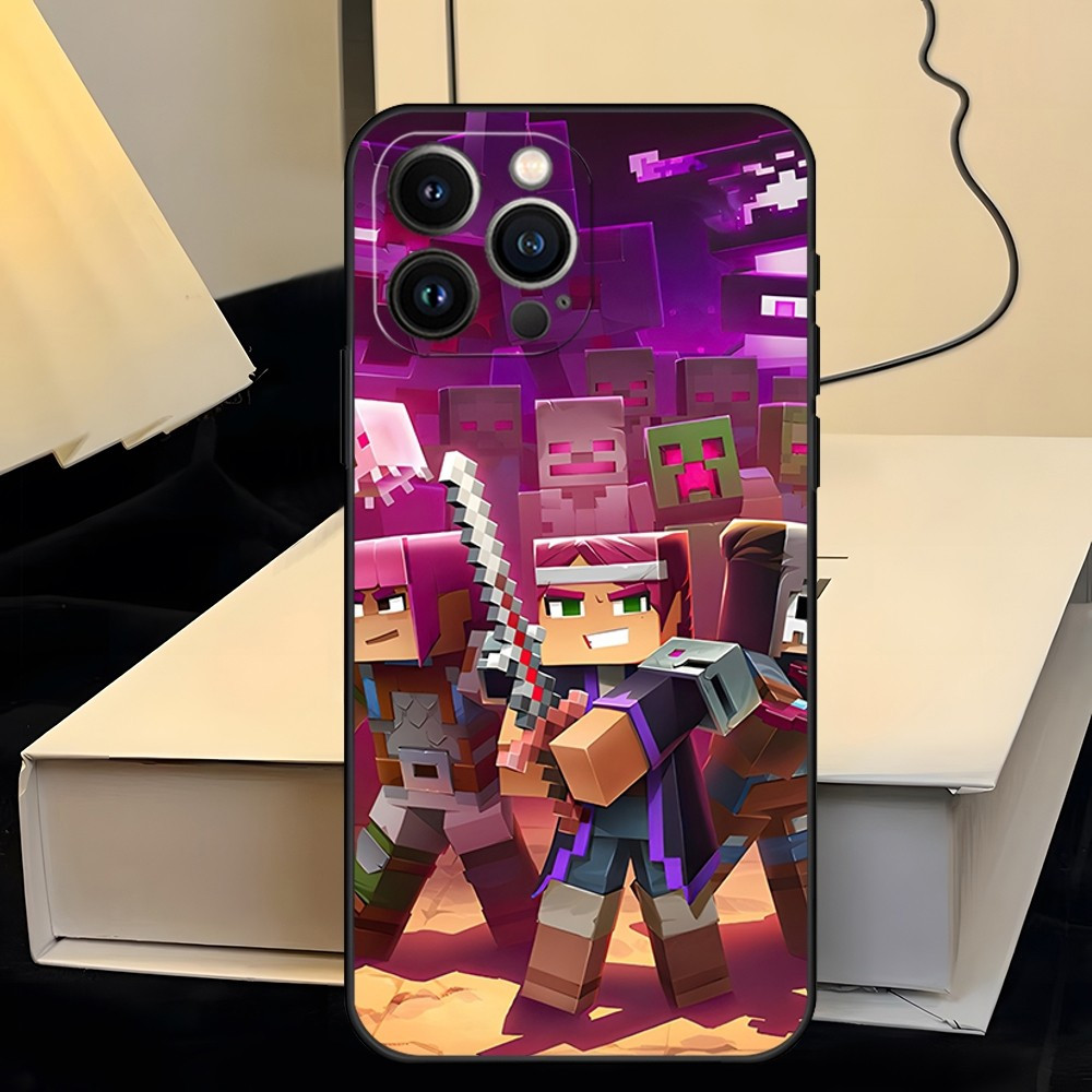 Coque iPhone 15 Pro Minecraft Aventure Épique - Protection Optimale