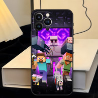 Coque iPhone 15 Plus Minecraft : Aventure et Personnages Emblématiques