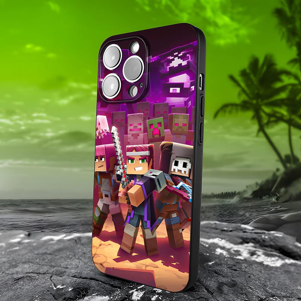 Coque iPhone Minecraft Aventure Épique - Protection Optimale