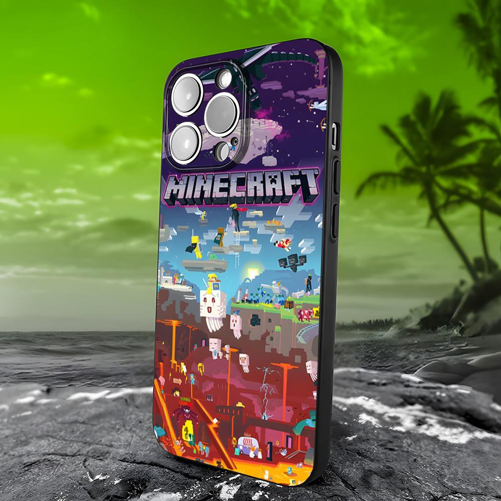 Coque iPhone 16 Minecraft : Affichez votre passion pour l'aventure et la construction !