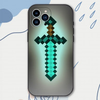 Coque iPhone 14 Plus Motif Épée Minecraft - Protection Optimale & Design Unique