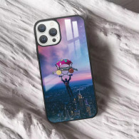 Coque iPhone - Parachutiste au-dessus de New York au crépuscule