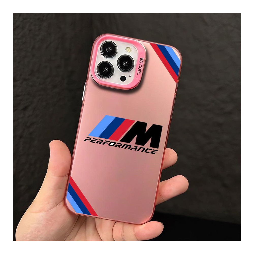 Coque iPhone 13 Pro Max rose BMW M Performance - Protection optimale