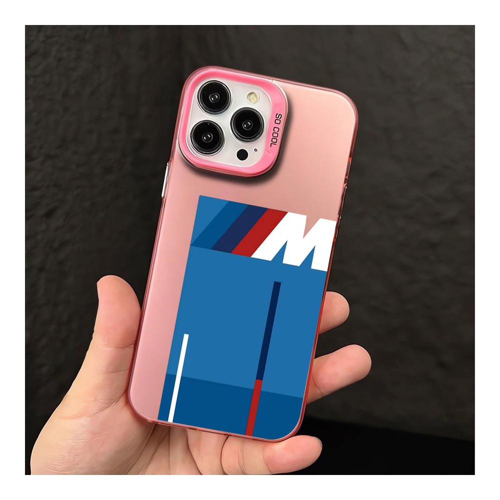 Coque iPhone 16 Plus Rose Design BMW Motorsport - Protection Élégante