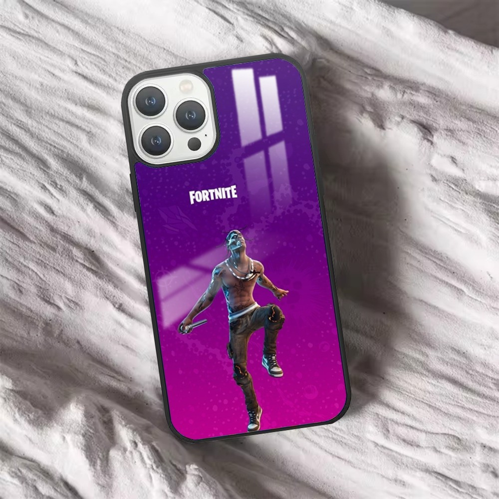 Coque iPhone 16 Plus Fortnite - Personnage Travis Scott