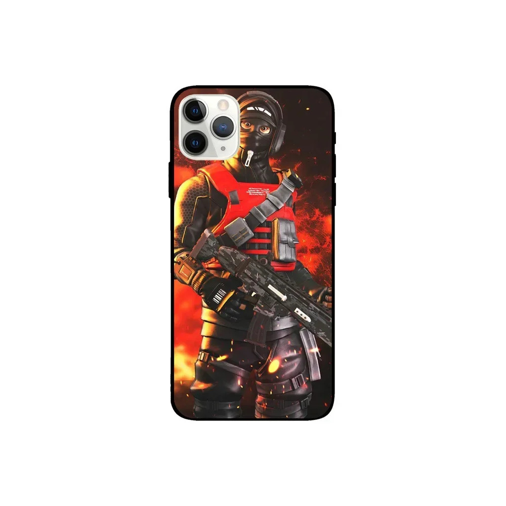 Coque iPhone Personnalisée : Personnage de Jeu d'Action en Armure Rouge