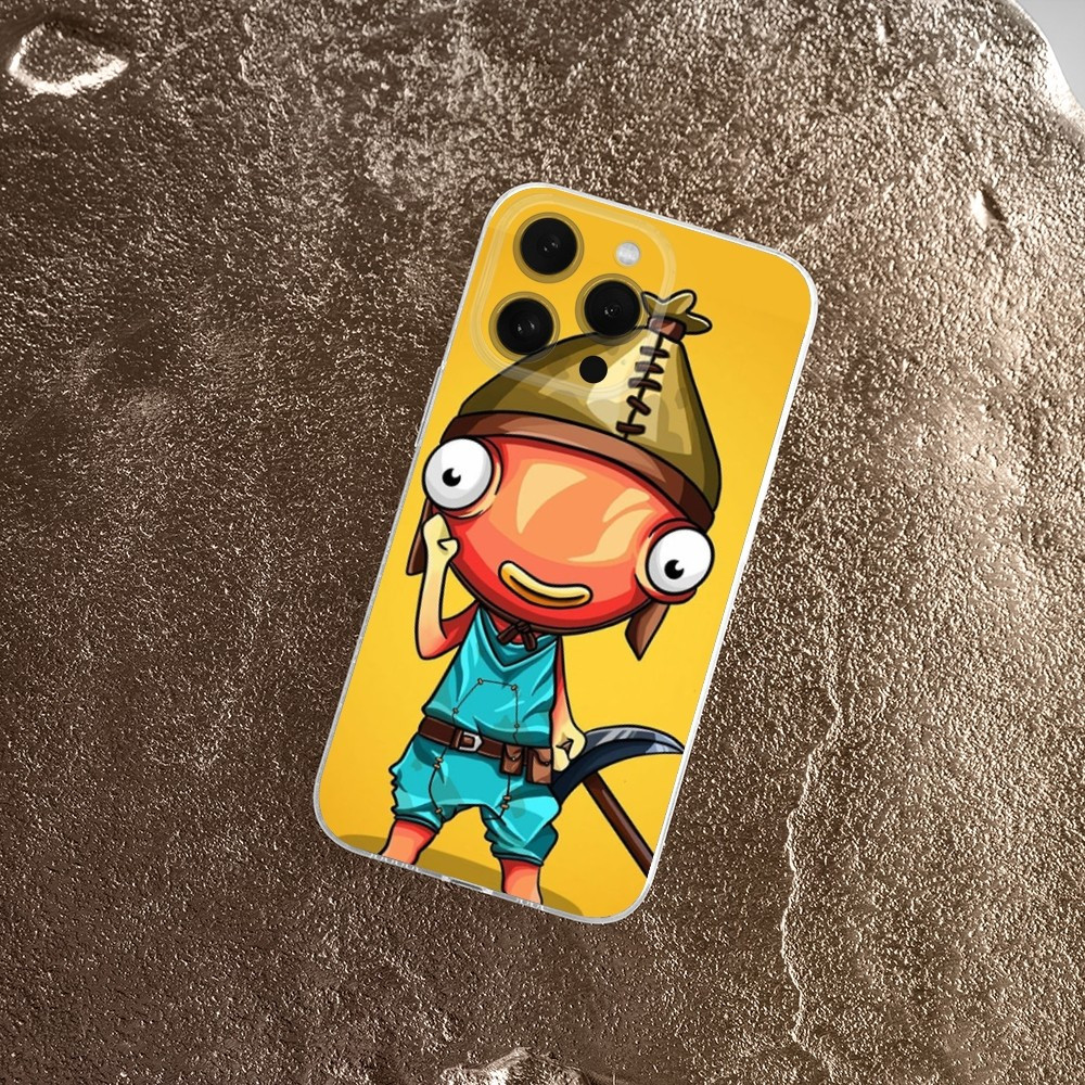 Coque iPhone 13 Personnage Poisson Fortnite - Design Unique