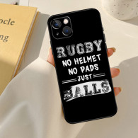 Coque iPhone 14 Pro Rugby - Pas de casque, pas de protection, juste des ballons