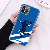 Coque iPhone 12 Pro Max Handballeuse Bleue et Blanche