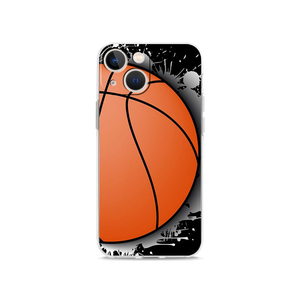 Coque iPhone Design Ballon de Basket Orange et Noir