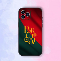 Coque iPhone 15 Pro Max Portugal - Drapeau et Inscription Élégante