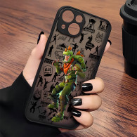 Coque iPhone 12 Pro Max Fortnite Personnage Rex Orange et Vert