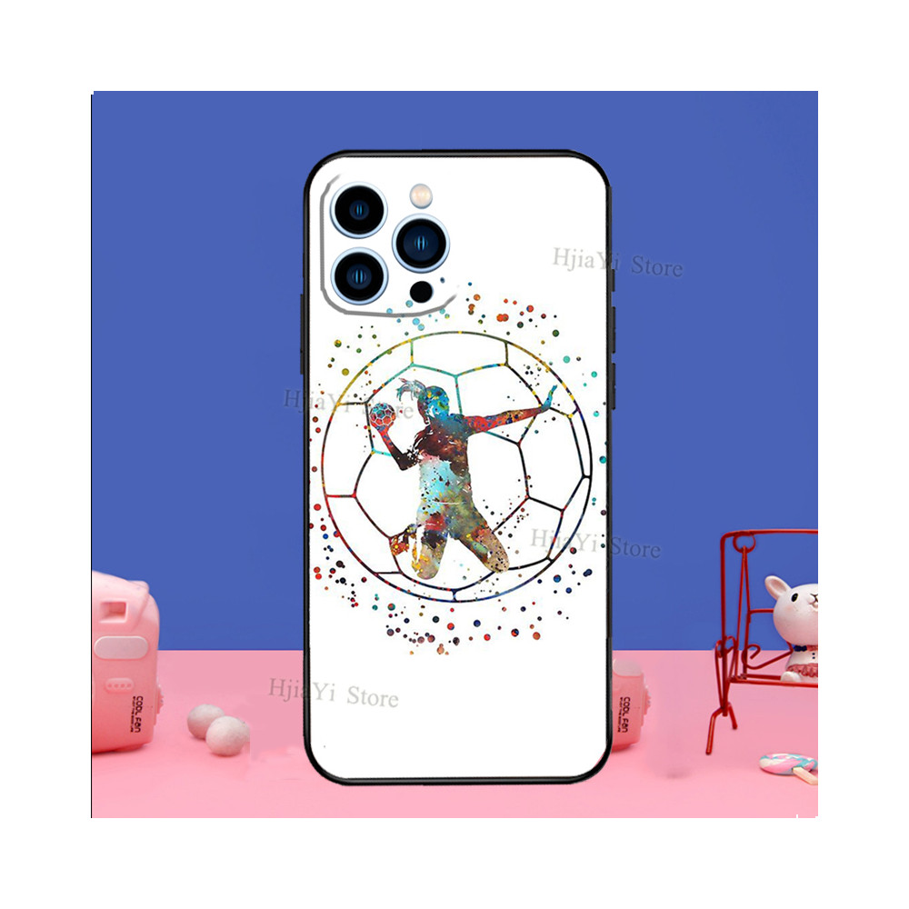 Coque iPhone XR Design Handballeuse Aquarelle