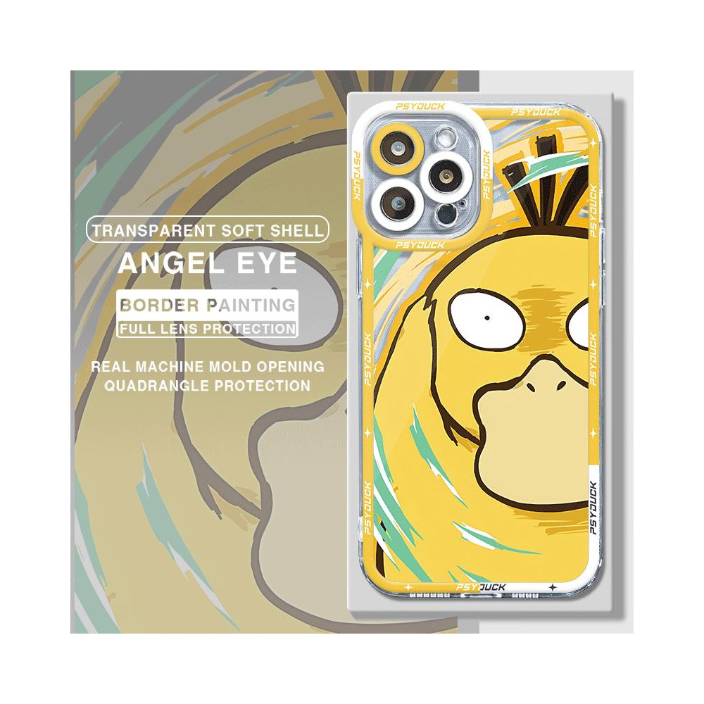 Coque iPhone 15 Pro Psyduck : Protection Transparente et Design Unique