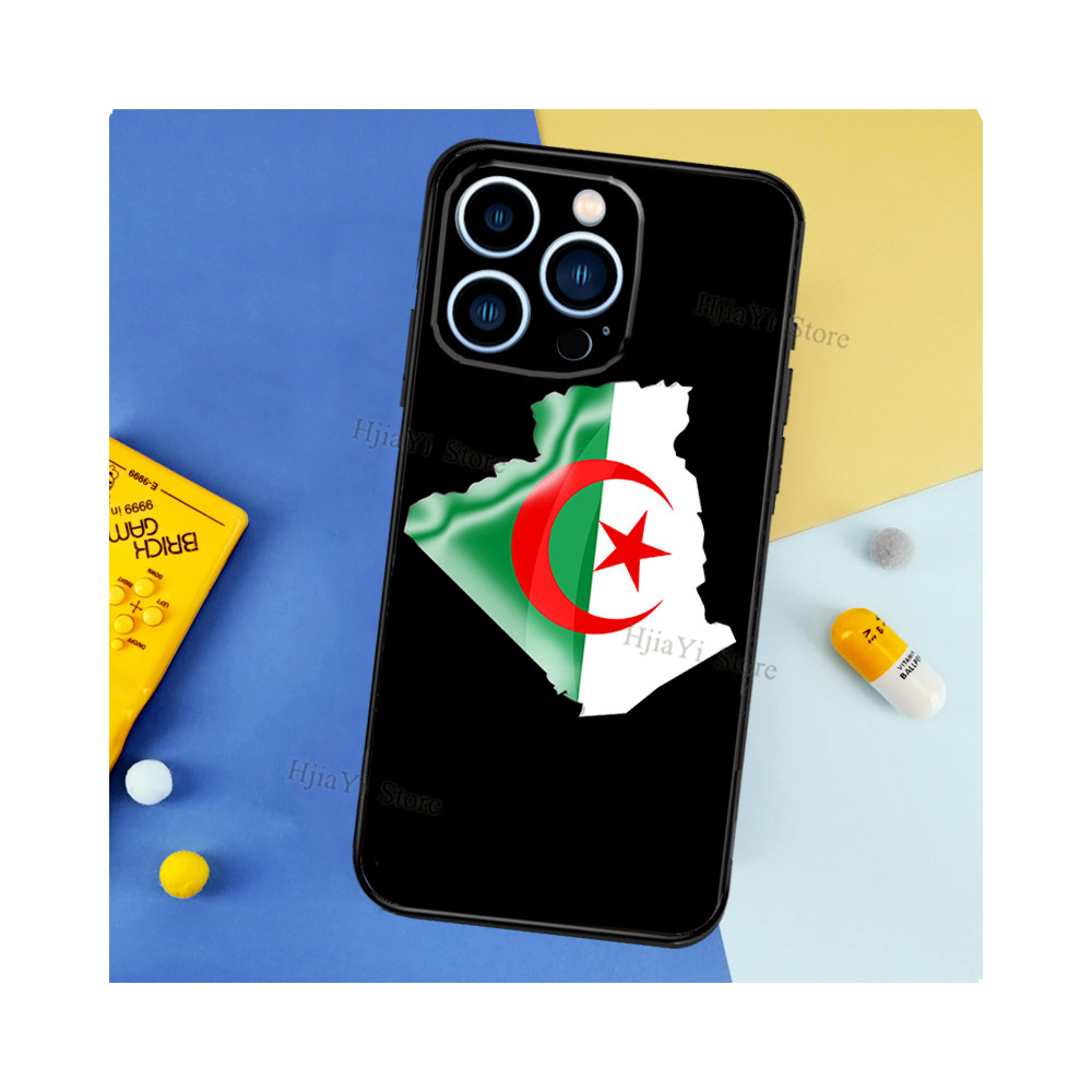 Coque iPhone 14 Pro Drapeau Algérie - Protégez votre téléphone avec style