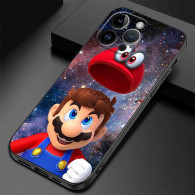 Coque iPhone 12 mini Mario et son chapeau dans l'espace