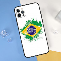 Coque iPhone X Drapeau Brésil Abstrait